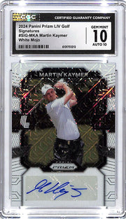 2024 Prizm LIV Golf Martin Kaymer Auto Autograph White Mojo /35 CGC 10