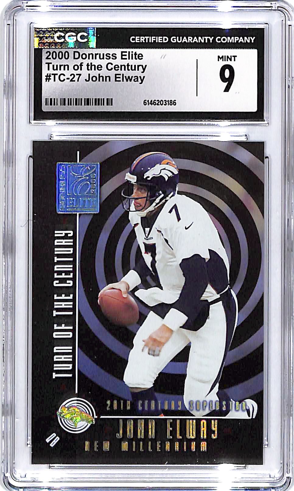 2000 Donruss Elite John Elway Turn of the Century /1000 CGC 9 Broncos