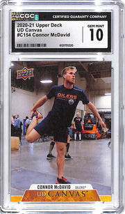 2020-21 Upper Deck Connor McDavid UD Canvas CGC 10 Oilers