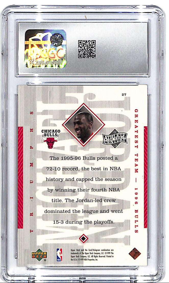 1999 UD MJ Athlete of the Century Michael Jordan #27 CGC 9 Bulls