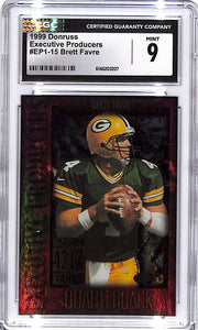 1999 Donruss Brett Favre Executive Producers /4212 CGC 9 Packers