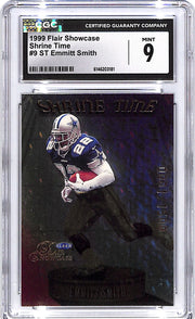 1999 Flair Showcase Emmitt Smith Shrine Time /1500 CGC 9 Cowboys