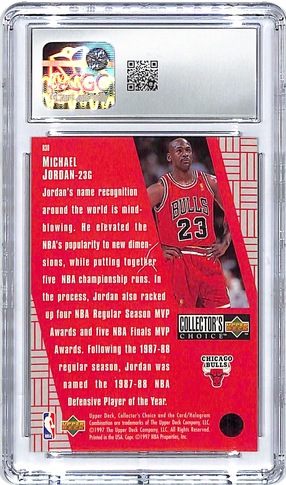1996-97 Collector's Choice Michael Jordan You Crash the Game Silver CGC 9 Bulls