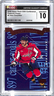 2026 Upper Deck CDD Conference Alex Ovechkin Platinum Power CGC 10 Capitals