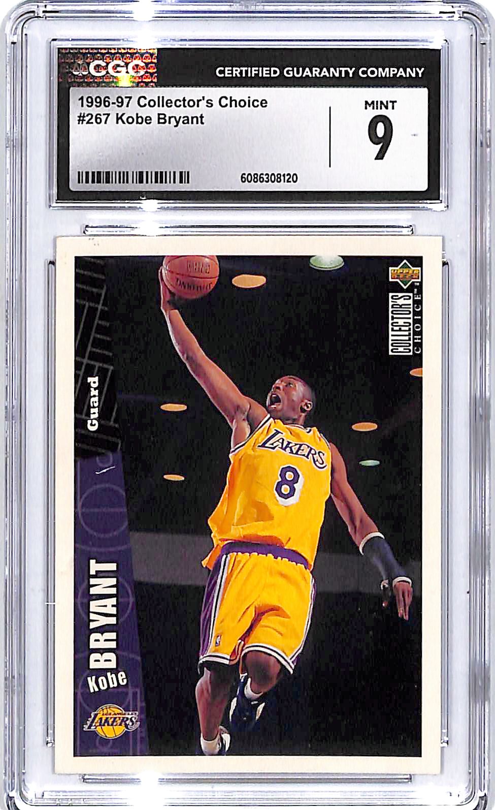 1996-97 Collector's Choice Kobe Bryant Rookie RC #267 CGC 9 Lakers