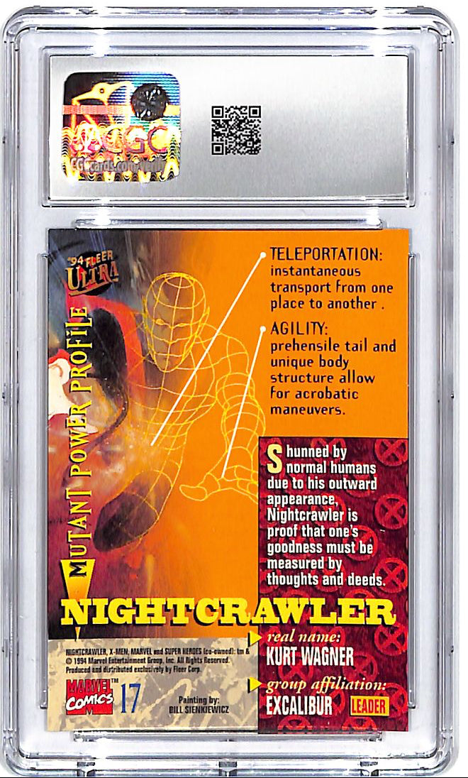 1994 Fleer Ultra X-Men Nightcrawler #17 CGC 9.5