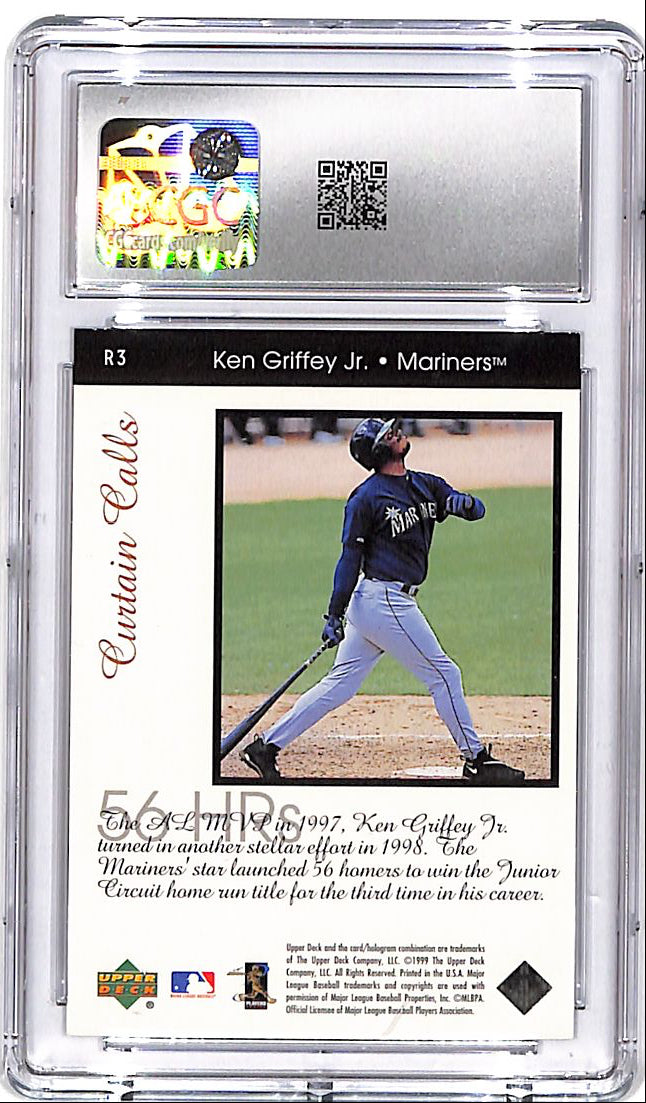1999 Upper Deck Ovation Ken Griffey Jr Curtain Calls CGC 9 Mariners