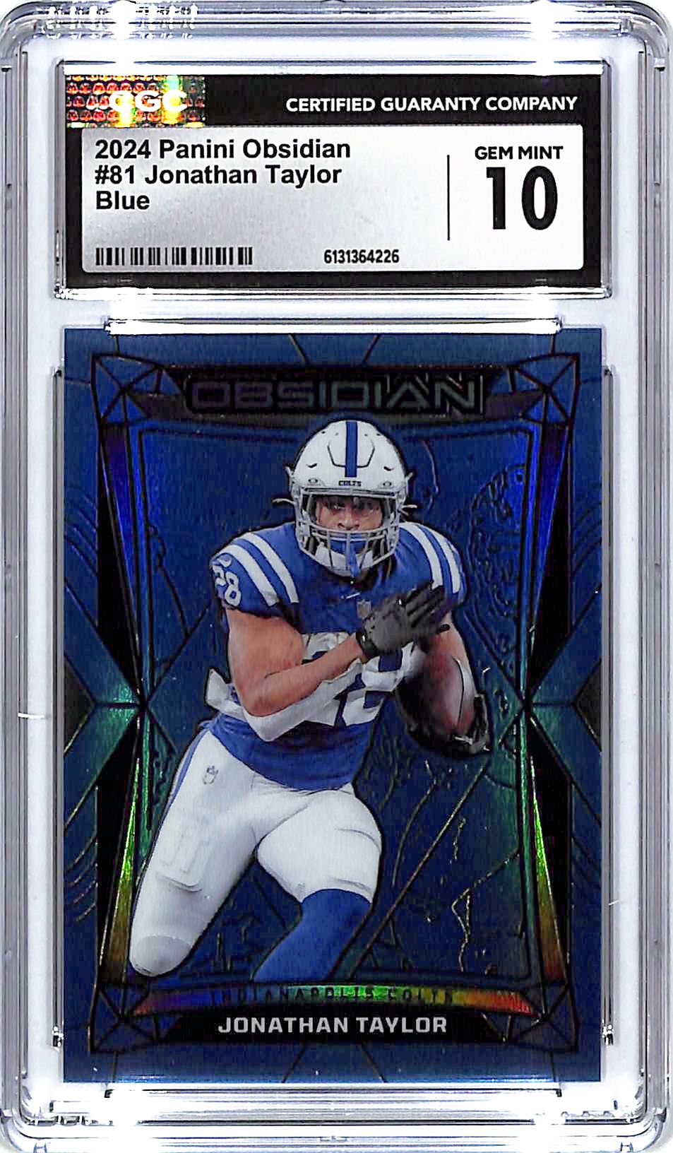 2024 Obsidian Jonathan Taylor Blue /25 CGC 10 Colts