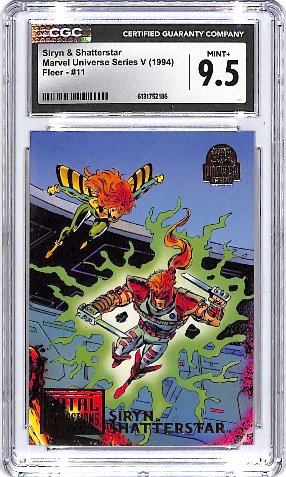1994 Fleer Marvel Universe Series Siryn Shatterstar #11 CGC 9.5