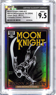 2024 Upper Deck Marvel Masterpieces 92 Moon Knight Fantastic Covers Rainbow CGC 9.5