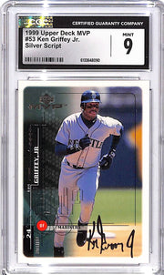 1999 Upper Deck MVP Ken Griffey Jr Silver Script #53 CGC 9 Mariners