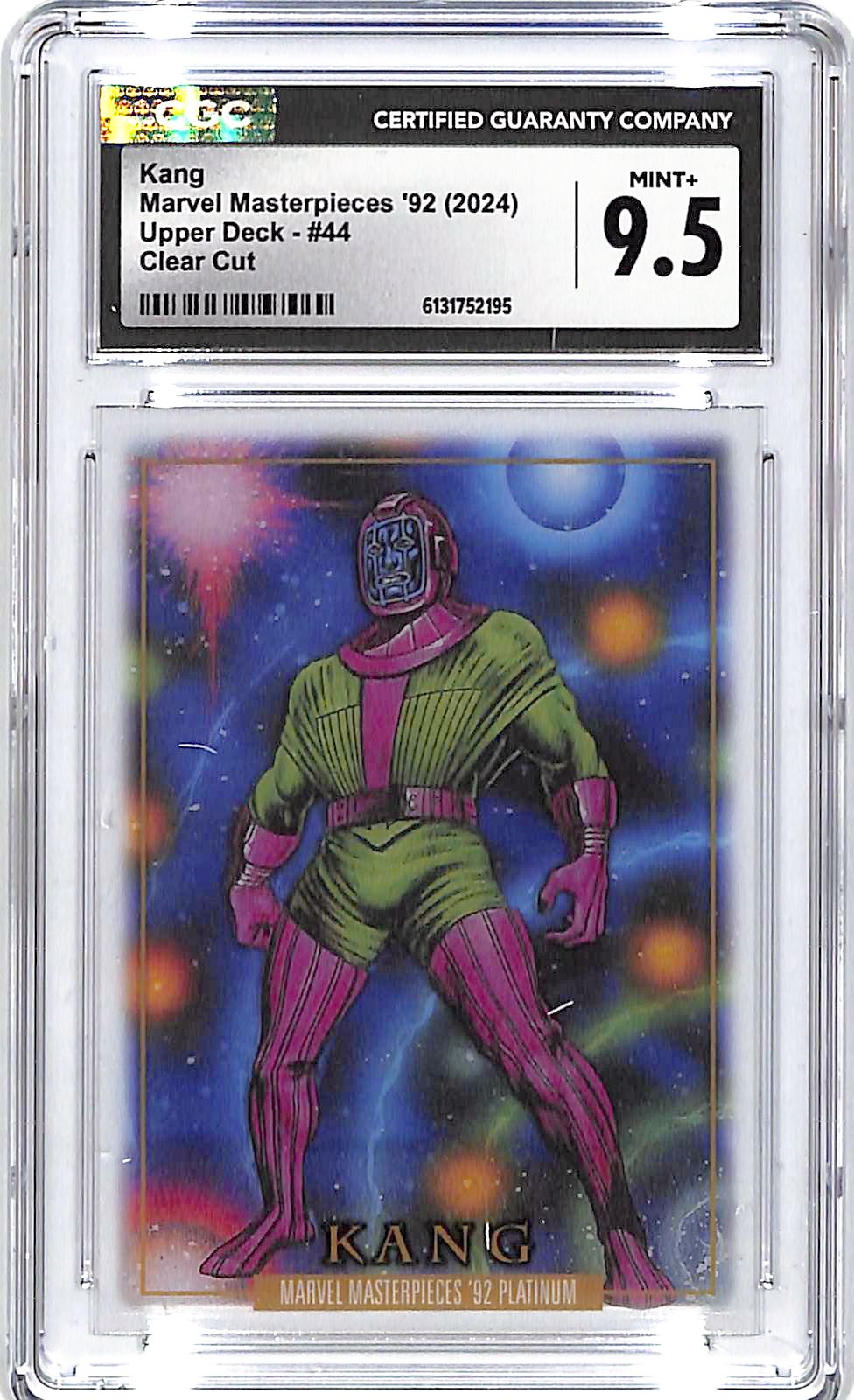 2024 Upper Deck Marvel Masterpieces 92 Kang Clear Cut #44 CGC 9.5