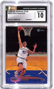 1998-99 Stadium Club Dirk Nowitzki Rookie RC #202 CGC 10 Mavericks