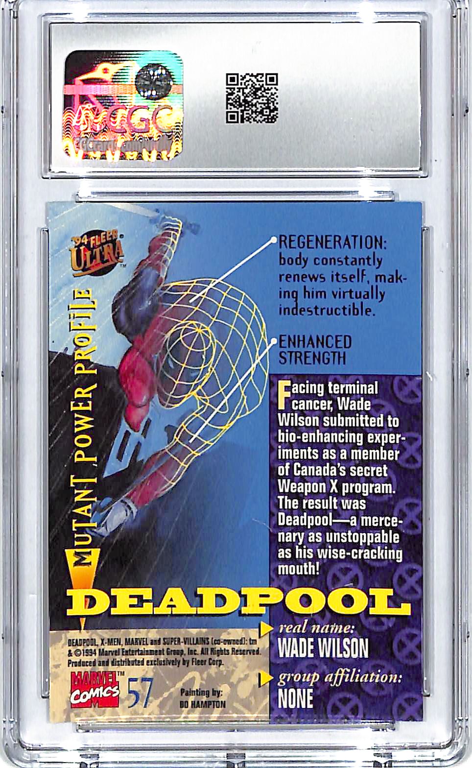 1994 Fleer Ultra X-Men Deadpool #57 CGC 9.5