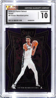 2024-25 Select Victor Wembanyama Blue Retail CGC 10 Spurs