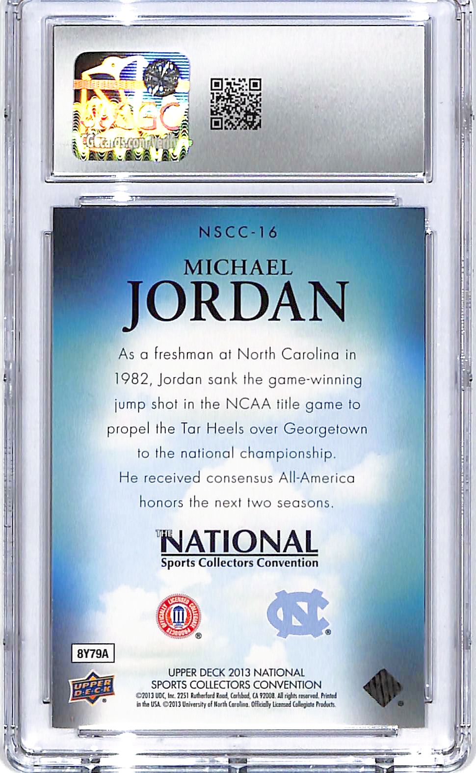 2013 Upper Deck National Conventionn Michael Jordan CGC 10 UNC