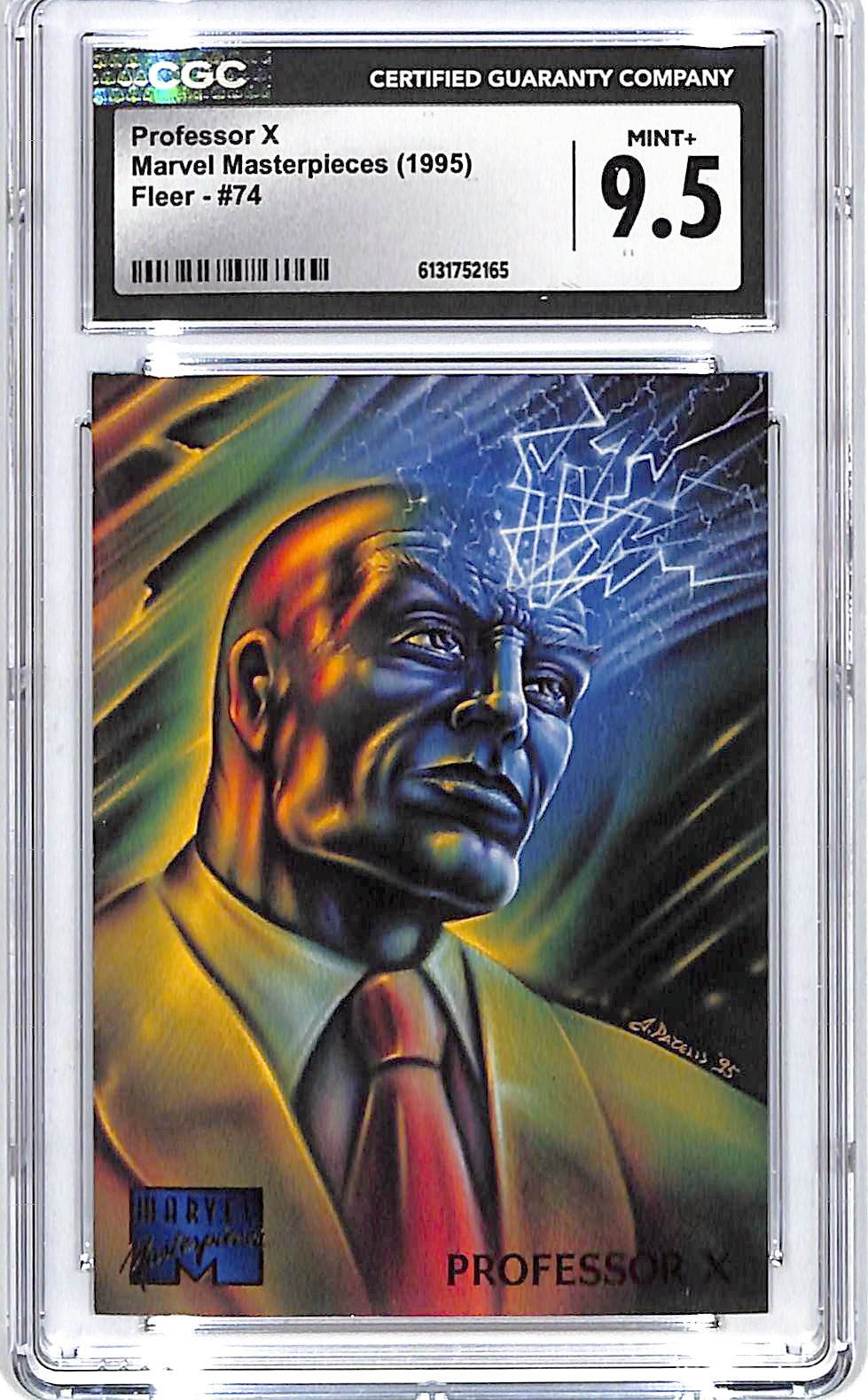 1995 Fleer Marvel Masterpieces Professor X #74 CGC 9.5