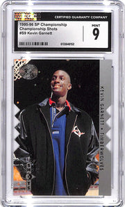 1995-96 SP Championship Kevin Garnett Shots CGC 9 Timberwolves