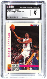 1992-93 Magic Johnson Hoops #340 CGC Mint 9