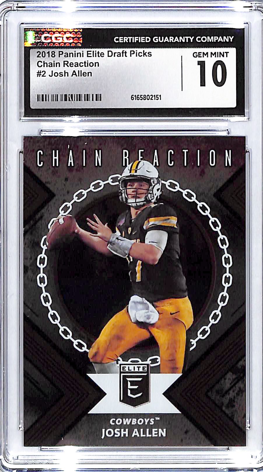 2018 Elite Draft Picks Josh Allen Chain Reaction Rookie RC CGC 10