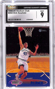 1998-99 Stadium Club Dirk Nowitzki Rookie RC #202 CGC 9 Mavericks