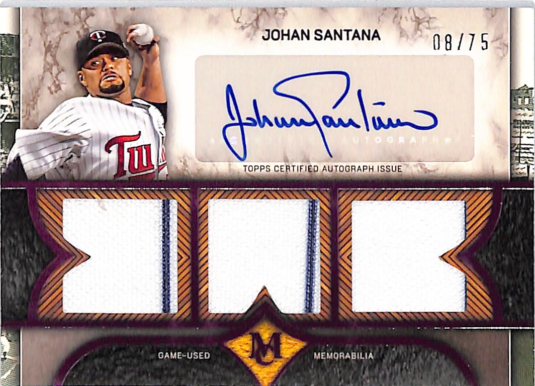 2025 Topps Museum Collection Johan Santana Auto Autograph Patch Jersey /75 Twins