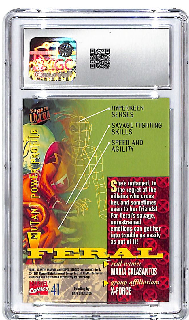 1994 Fleer Ultra X-Men Feral #41 CGC 9.5