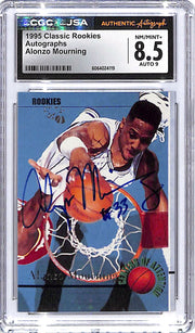 1995 Classic Rookie Alonzo Mourning Auto Autograph RC /2550 CGC 8.5 Authentic