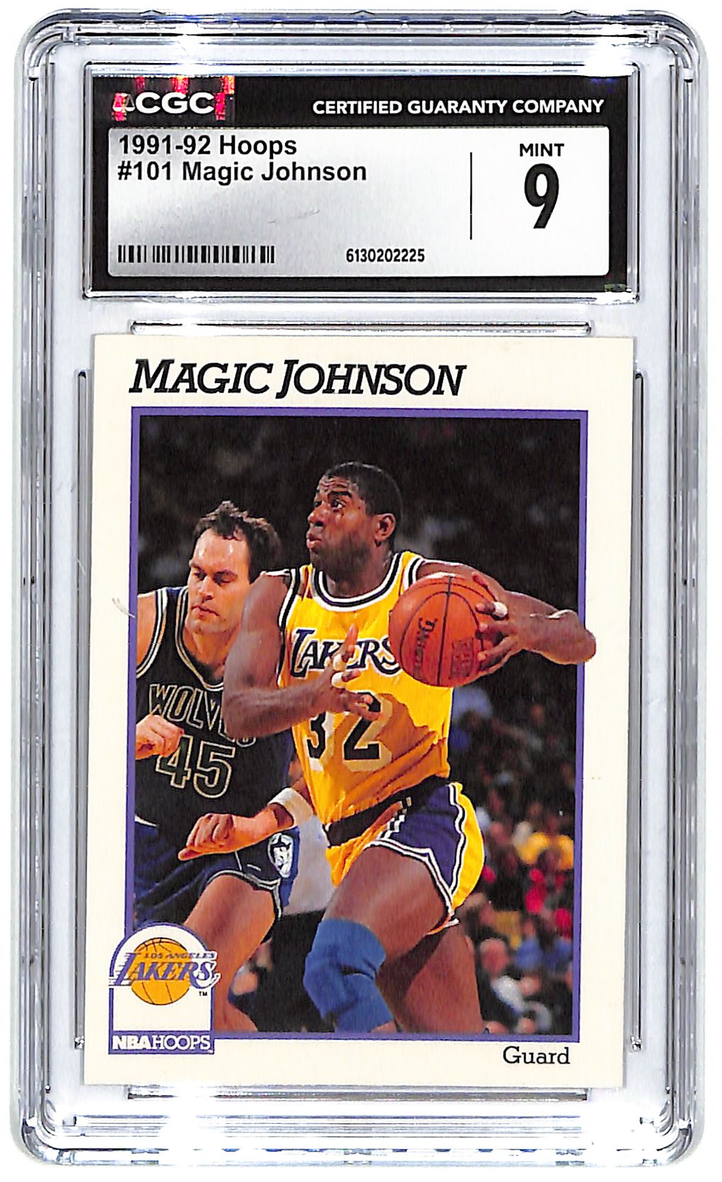 1991-92 Magic Johnson Hoops #101 CGC Mint 9