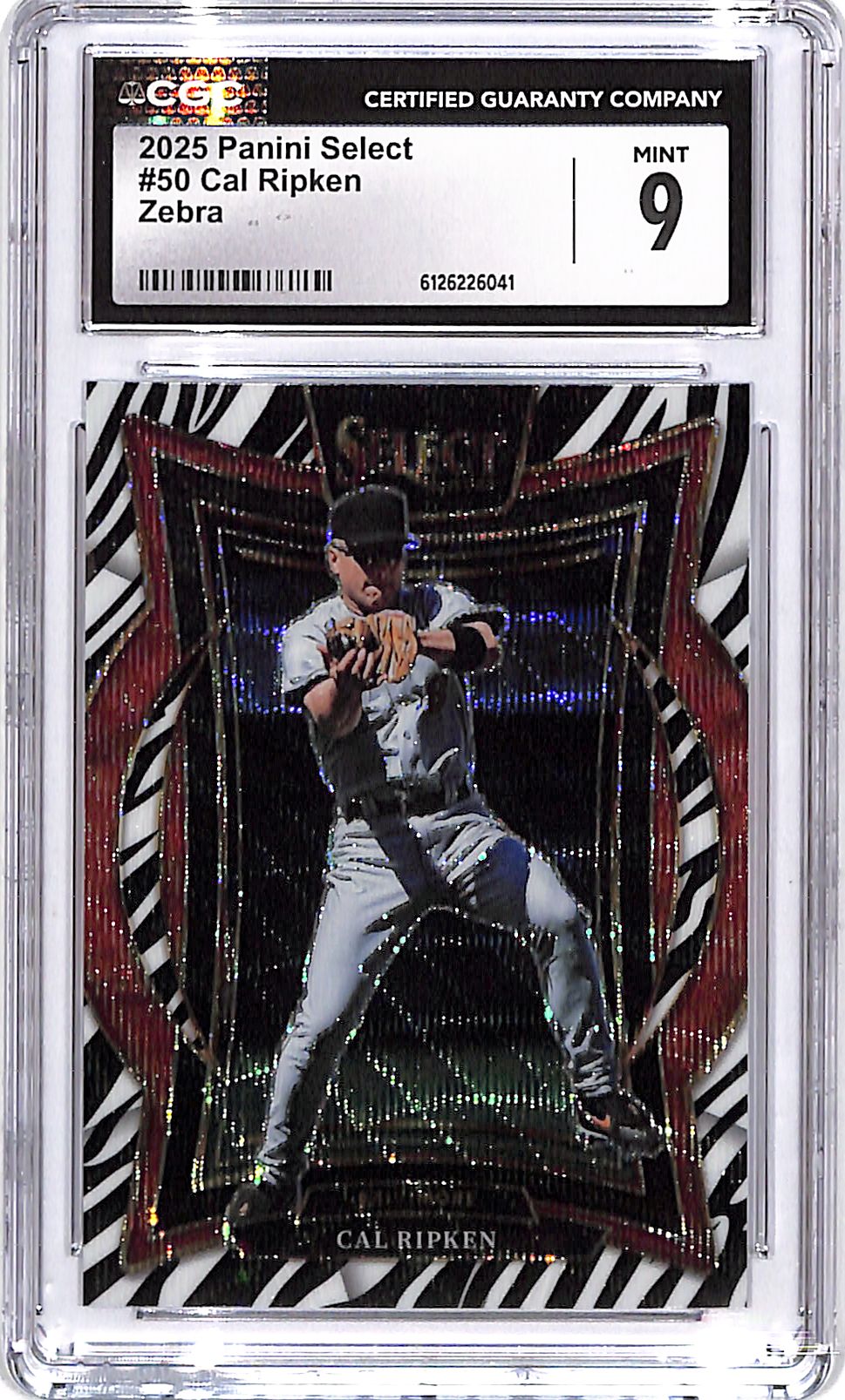 2025 Select Cal Ripken Jr Zebra CGC 9 Orioles