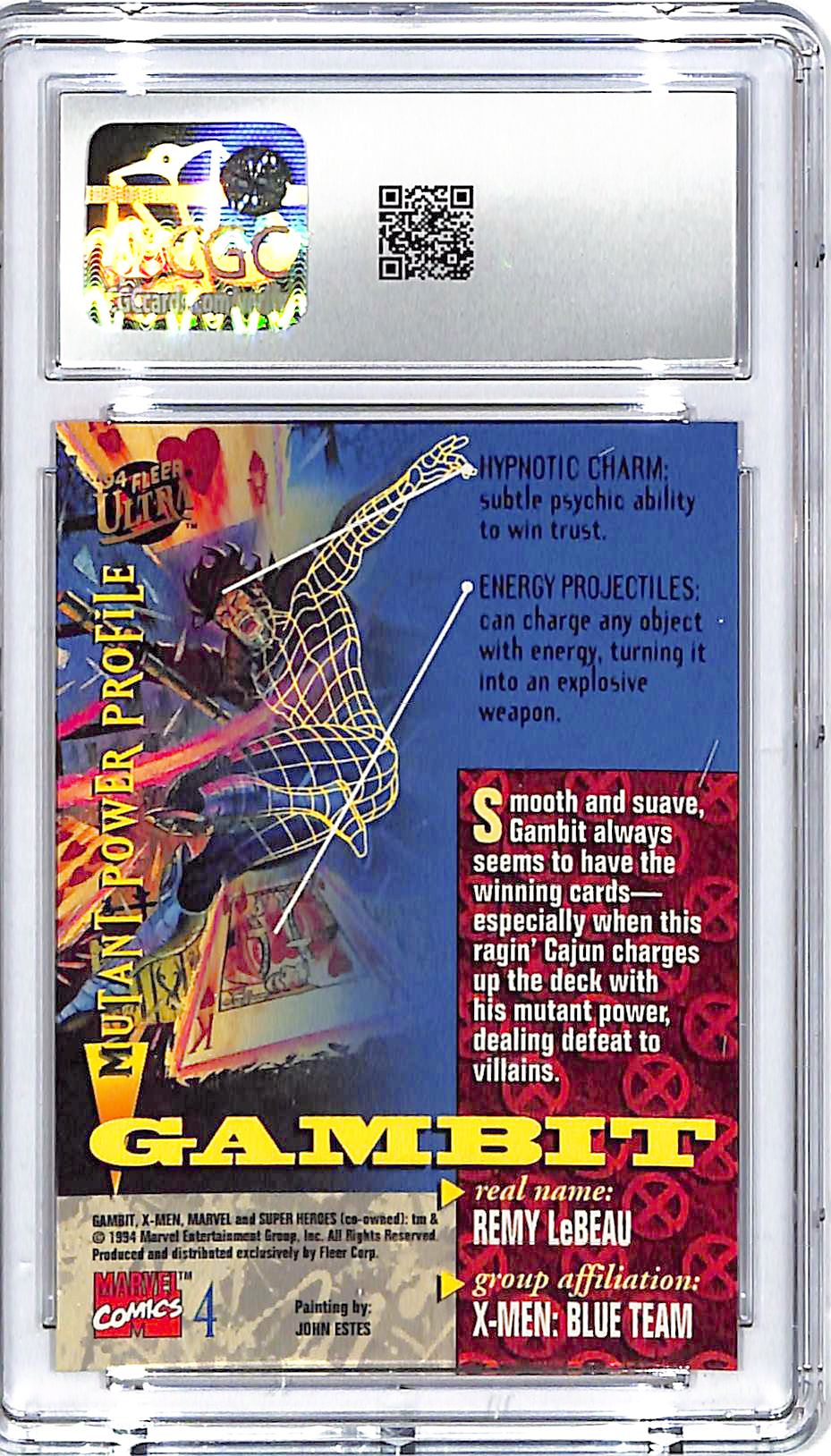 1994 Fleer Ultra X-Men Gambit #4 CGC 9.5