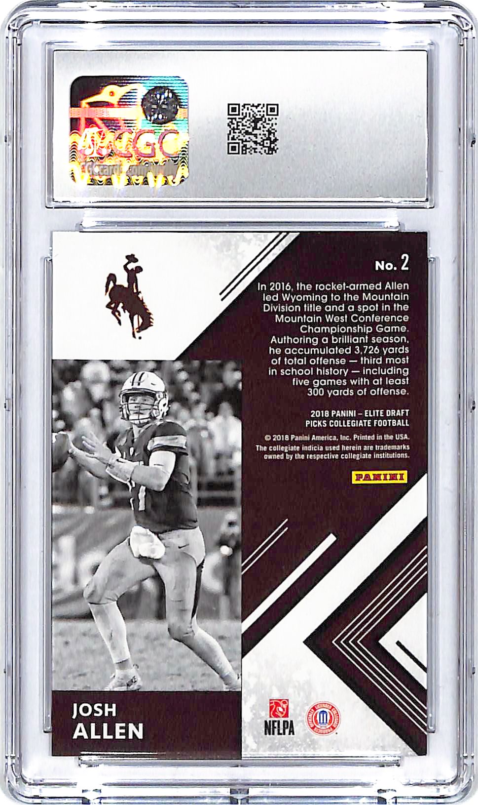 2018 Elite Draft Picks Josh Allen Chain Reaction Rookie RC CGC 10
