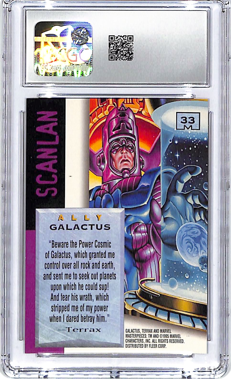 1995 Fleer Marvel Masterpieces Galactus #33 CGC 9.5