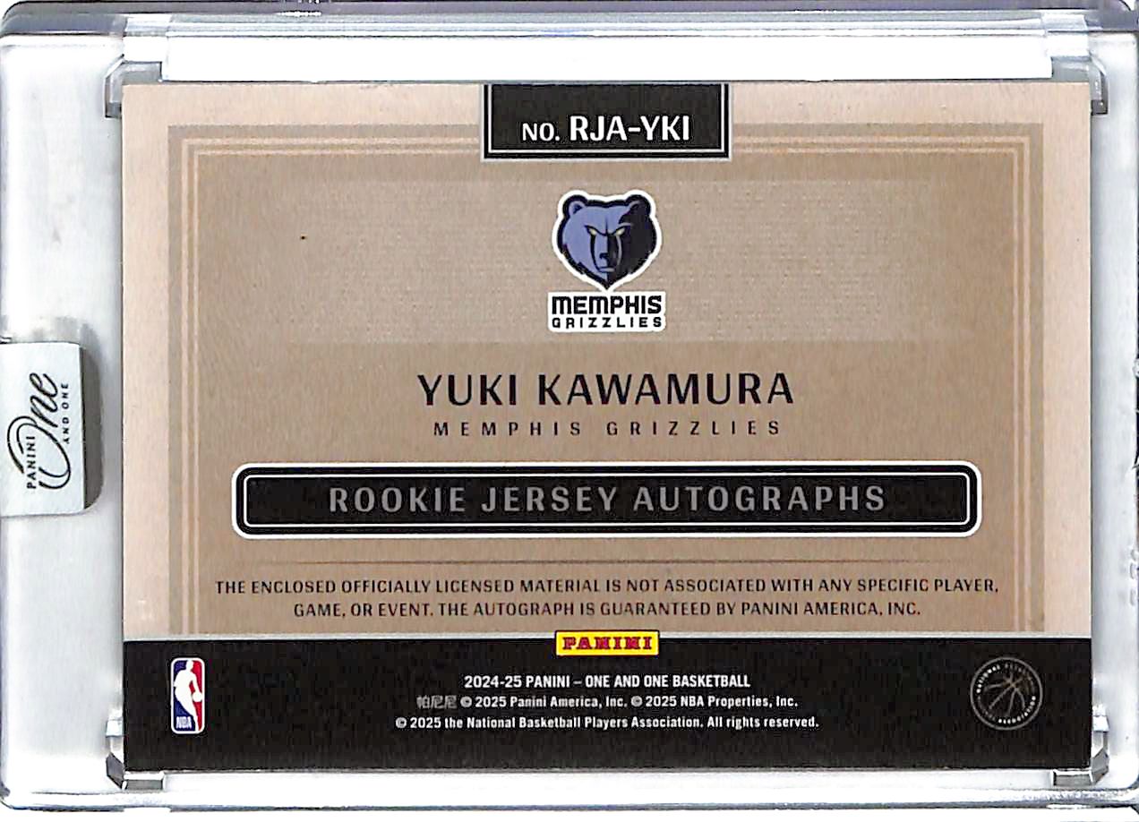 2024-25 Panini One and One Yuki Kawamura Auto Autograph Rookie RC Patch /49