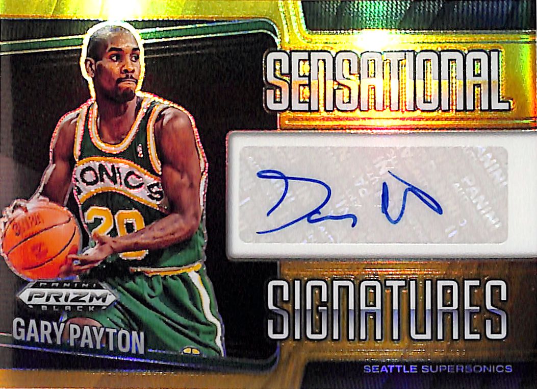 2024-25 Prizm Gary Payton Auto Autograph Gold /10 Super Sonics