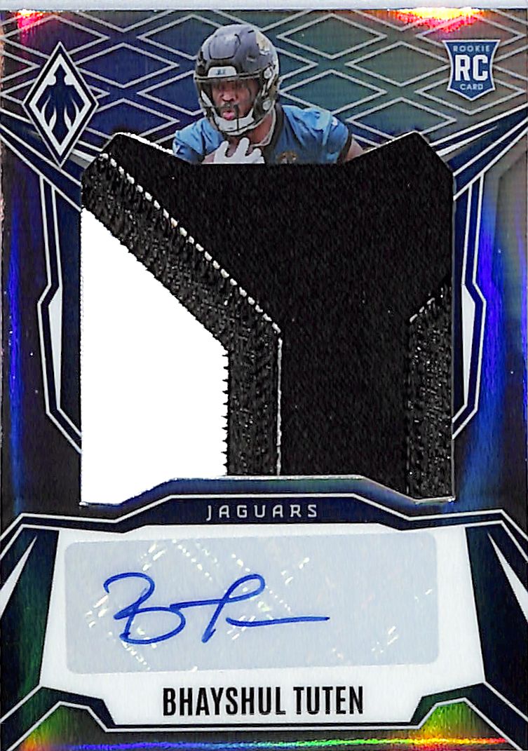 2025 Phoenix Bhayshul Tuten Auto Autograph Rookie RC Patch Jersey Jaguars /149 RPA