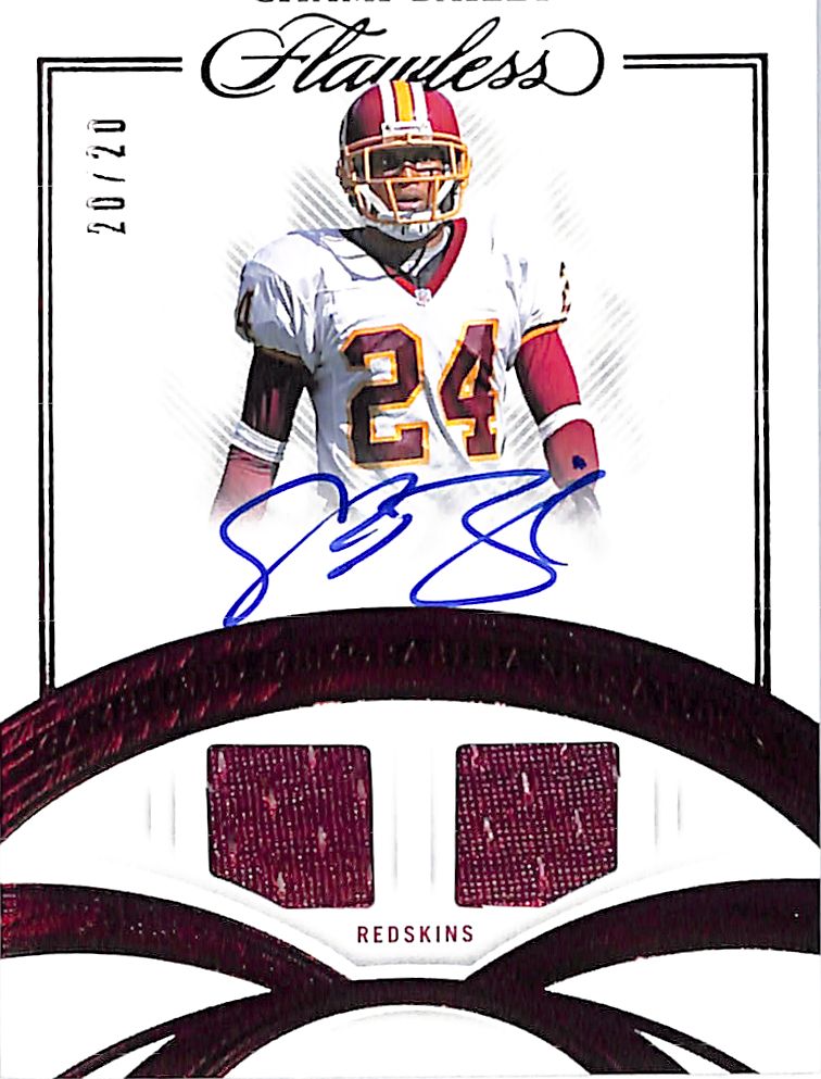 2025 Panini Flawless Champ Bailey Auto Autograph Patch Jersey /20 Redskins