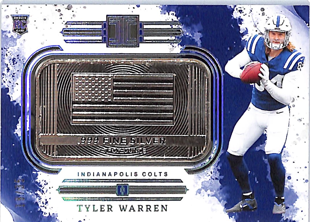 2025 Impeccable Tyler Warren Silver Bar Rookie RC /35 Colts