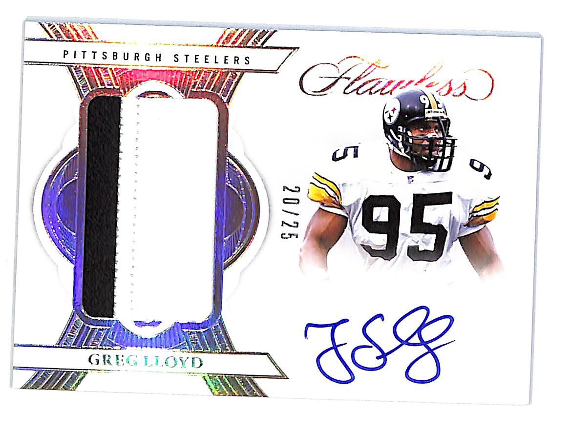 2025 Panini Flawless Greg Lloyd Auto Autograph Patch Jersey /25 Steelers