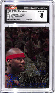 1996-97 Flair Showcase Clifford Robinson Row 0 Legacy Collection /150 CGC 8 Trail Blazers