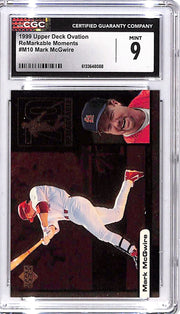 1999 Upper Deck Ovation Mark McGwire ReMarkable Moments CGC 9 Cardinals