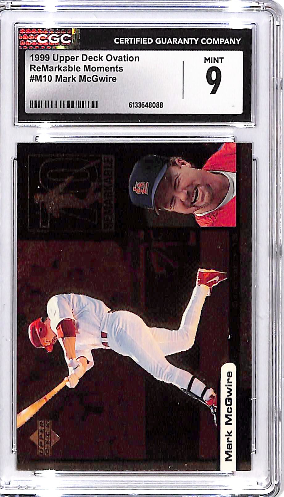 1999 Upper Deck Ovation Mark McGwire ReMarkable Moments CGC 9 Cardinals