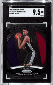 2023-24 Prizm Victor Wembanyama Global Reach Rookie RC SGC 9.5 Spurs