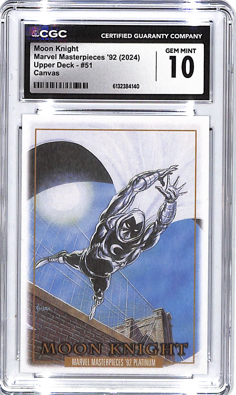 2024 Moon Knight UD Marvel Masterpieces '92 Canvas #51 CGC Gem Mint 10