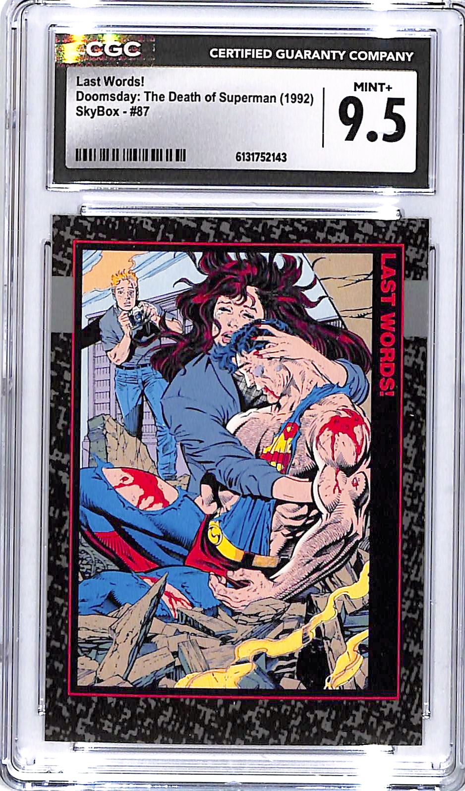 1992 Skybox Doomsday The Death of Superman Last Words #87 CGC 9.5