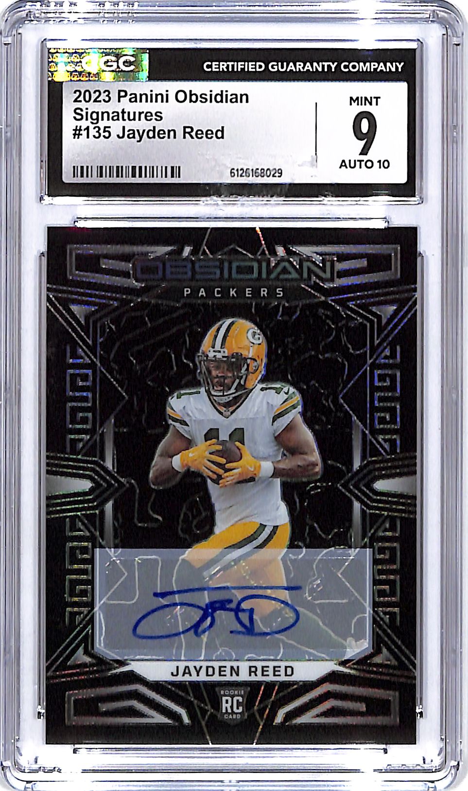 2023 Obsidian Jayden Reed Auto Autograph Rookie RC Signatures CGC 9 Packers