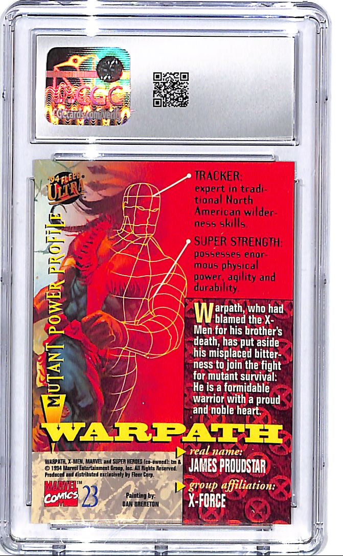 1994 Fleer Ultra X-Men Warpath #23 CGC 9.5