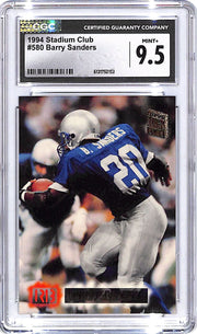 1994 Stadium Club Barry Sanders #580 CGC 9.5 Lions
