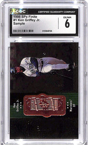 1998 SPx Finite Ken Griffey Jr Sample CGC 6 Mariners