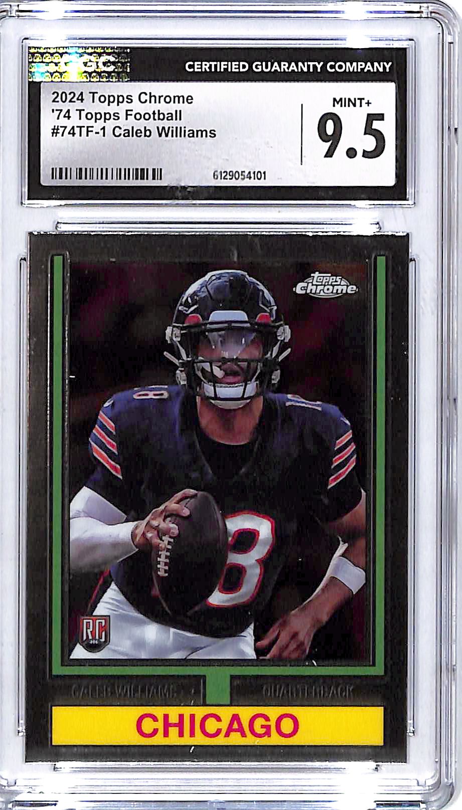 2024 Topps Chrome Caleb Williams 74 Topps Football Rookie RC CGC 9.5 Bears